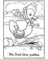 Puddle Coloring Duck Jemima Pages Template sketch template