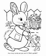 Easter Peter Coloring Pages Bunny Rabbit Cottontail Printable Carrot Carrots Garden Sheets Print Color Kids Drawing Colouring Honkingdonkey Rabbits Bunnies sketch template