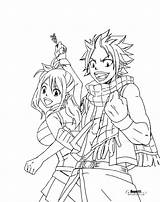 Natsu Coloring4free Erza Dragneel Lineart sketch template