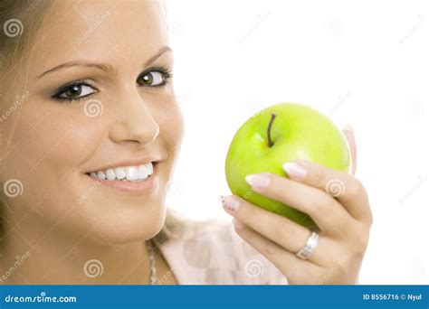 girl  apple stock photo image  fruit charm