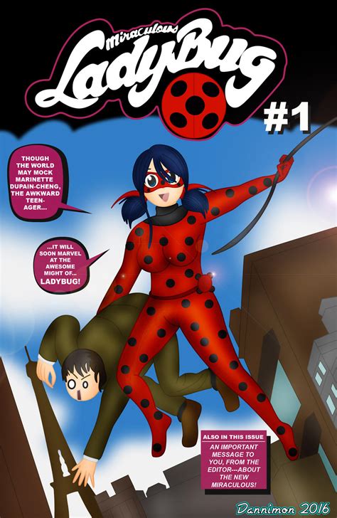 miraculous ladybug comic book cover  dannimondesigns  deviantart