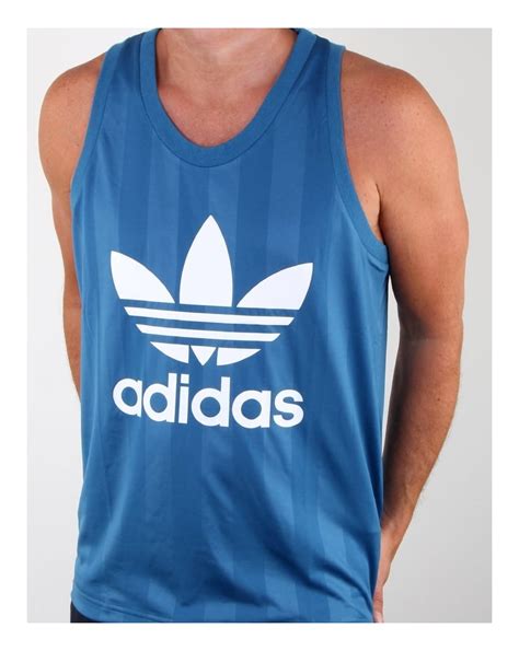 adidas originals trefoil vest core bluetank topmens