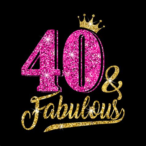 40 and fabulous 40th birthday crown pink t women 40