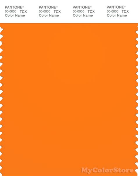 pantone smart   tcx color swatch card pantone orange popsicle