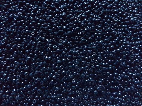 Black Opaque Glass Seed Beads Size 11 0 2mm