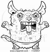 Gremlin Outlined Pudgy Angry Green Clipart Cartoon Cory Thoman Coloring Vector 2021 sketch template