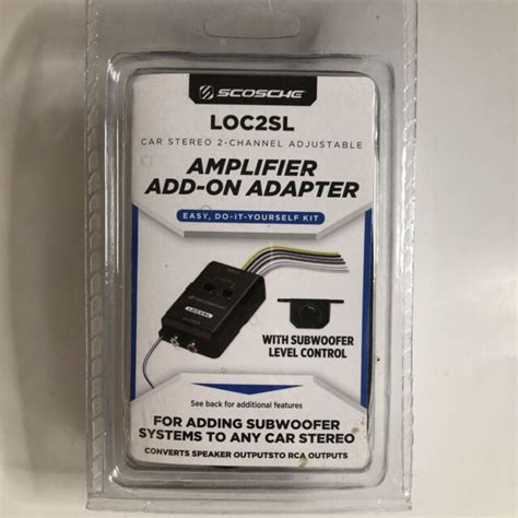 scosche locsl car stereo  channel adjustable amplifier add  adapter black  sale