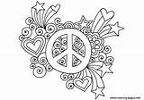 Peace Sign Coloring Pages Printable Attractive Simple Print Book sketch template