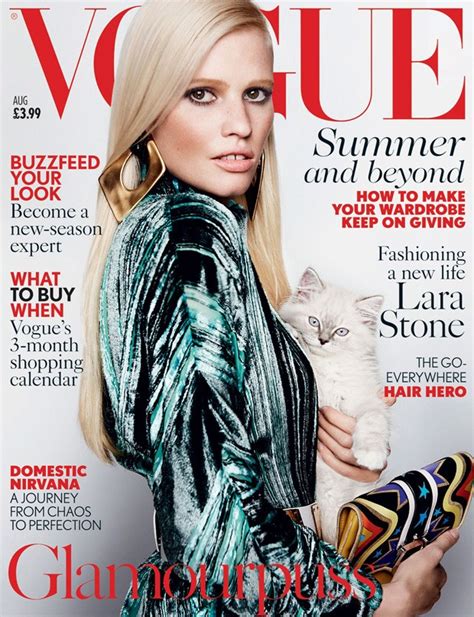 Lara Stone In Versace For British Vogue