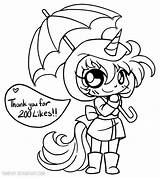 Chibi Yampuff Unicorn Deviantart Pages Coloring Likes sketch template