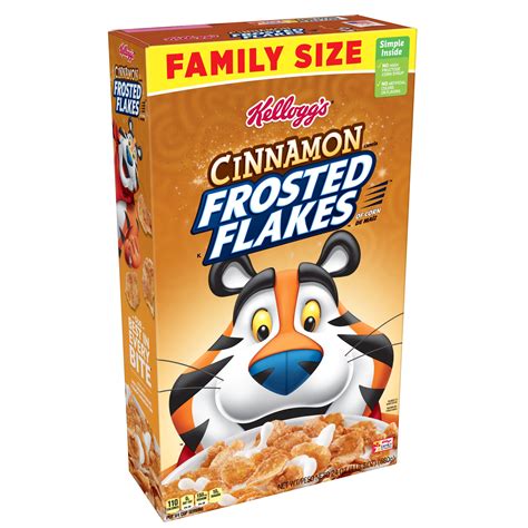 kelloggs frosted flakes cinnamon breakfast cereal family size  oz
