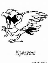 Coloring Spearow Pages Pokemon Flying sketch template