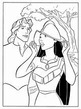 Coloring Pocahontas Pages Smith Disney John Hat Using sketch template