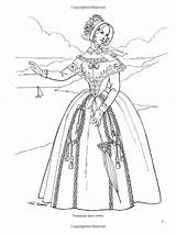 Coloring Pages Adult Fashion Book Victorian Fashions Belle Books Amazon Dover Tierney Princess Tom Southern Vintage Embroidery Printable Kids Cool sketch template