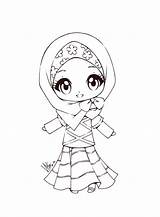 Muslimah Mewarnai Sureya Mewarna Ramadan Coloriage Colorare Cutie Anak Lineart Sheets Boyama Cultures Mixt Dekorationen Kaynak Yampuff Menggambar sketch template