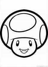 Mushroom Coloring Pages Mario Printable Getcolorings Print sketch template