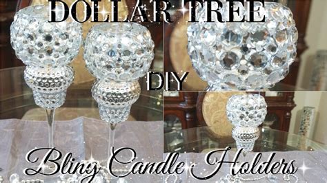 diy dollar tree bling wedding candle holders petalisbless