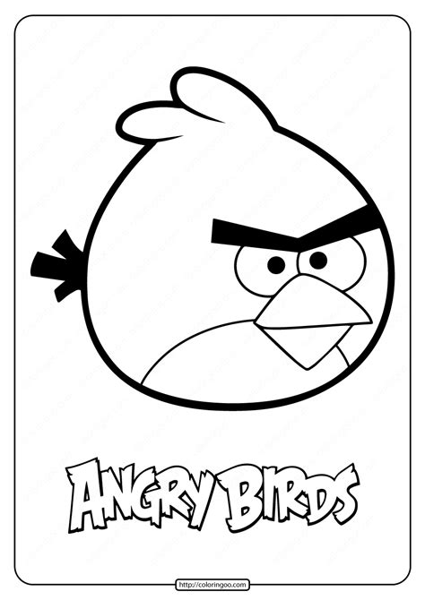 printable angry birds red  coloring pages coloring pages bird