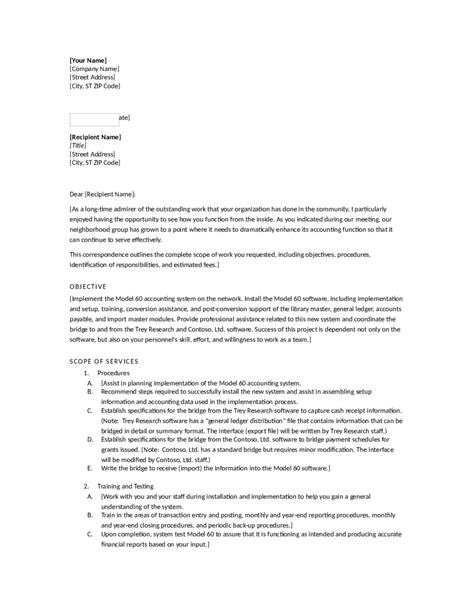 business proposal  cover letter format templates