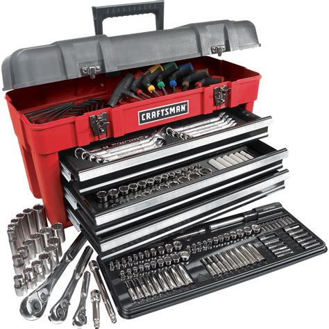 craftsman  piece mechanics tool set  tool box shop