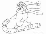 Skiing Kinderart sketch template