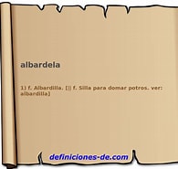 Image result for Albardela. Size: 195 x 185. Source: www.definiciones-de.com