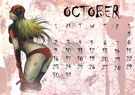 Hot Lady Deadpool Calendar Deadpool Fuck Fantasy