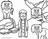 Daniel Den Lions Coloring Printable Pages Lion Bible Story Crafts sketch template