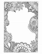 Coloring Henna Pages Mehndi Designs Save sketch template