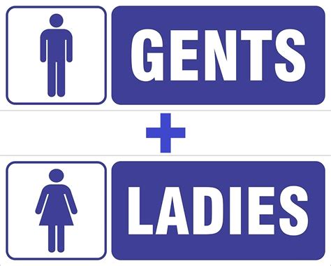kaahego gents ladies toilet sign board sticker combo pack   amazonin office products