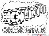 Oktoberfest Printable Colouring Barrels Kids Coloring Pages Sheet Title sketch template