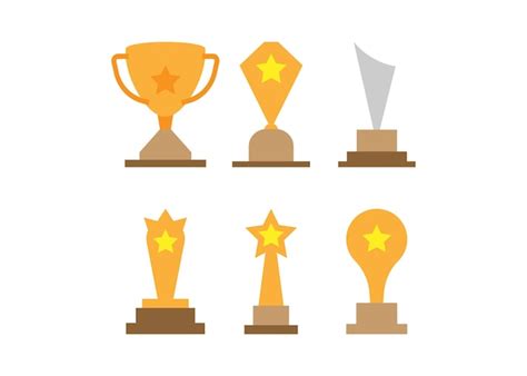 premium vector trophy cup icon design template vector isolated illustration
