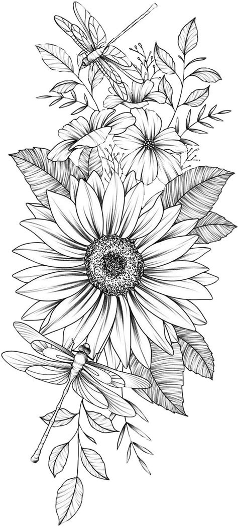 printable sunflower coloring page