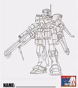 Gundam Fighters Build Coloring Guy Sniper Gm Exia K9 sketch template