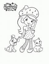 Coloring Strawberry Pages Cake Short Shortcake Printable Popular sketch template