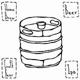 Keg Bier Birra Fass Sketch Barilotto Vettore Barile Disegnata Metallo Scarabocchio Schizzo Coloring Vektorabbildung Gezeichnete Skizze Gekritzel Illustrationen sketch template