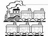 Train Alphabet Preschool Worksheets Kindergarten Activity Express Ws School First Printable Theme Writing sketch template