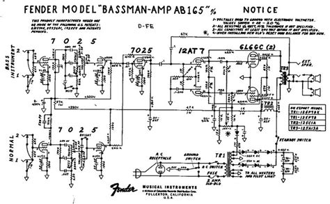 fender bassman fa schematic