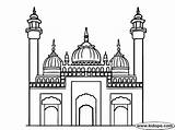 Mosque Coloring Pages Ramadan Colouring Masjid Kids Islamic Color Sketch Sketchite sketch template