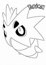 Pupitar Pokemon Coloring Pages Printable Kids sketch template