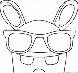 Coloring Rabbid Cool Rabbids Pages Invasion Coloringpages101 sketch template