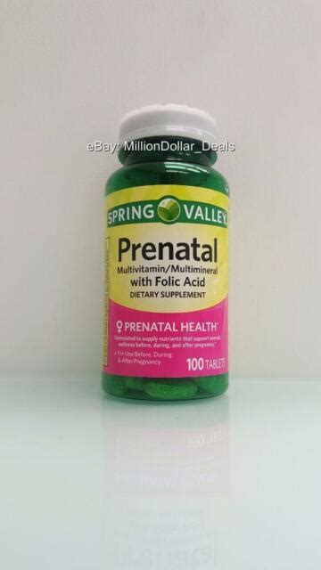 Spring Valley Prenatal Multivitamin Multimineral With Folic Acid