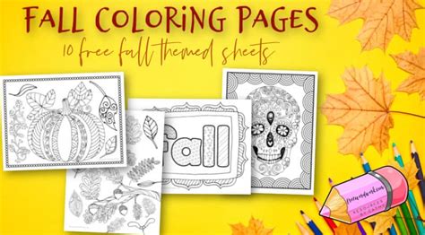 fall coloring pages  word work