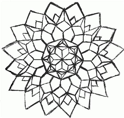 geometric flower coloring pages coloring home