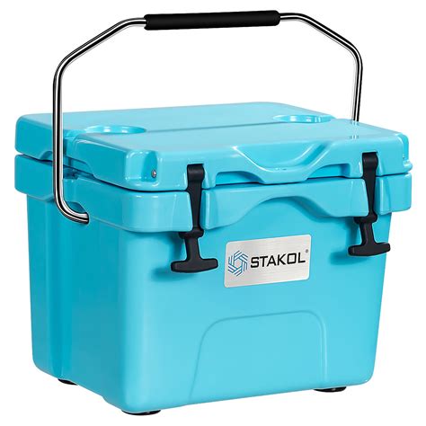 sktakol  quart cooler portable ice chest leak proof  cans ice boxfor camping blue walmartcom