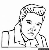 Coloring Elvis Presley Pages People Famous Online Color Sheets Print Drawing Johnny Cash Sock Hop Cartoon Printable Party Books Birthday sketch template
