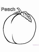 Peach Coloring Peaches Pages sketch template
