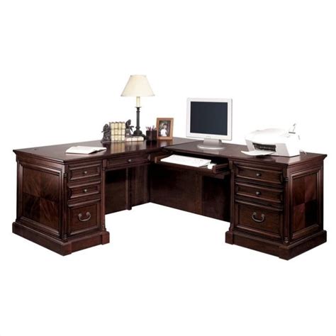 Martin Furniture Mount View Executive Rhf L Shaped Desk In Cherry