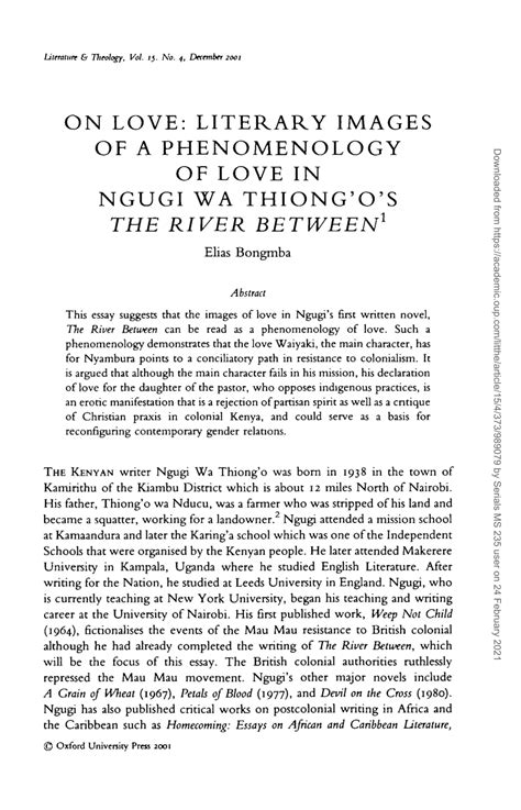 love literary images   phenomenology  love  ngugi wa