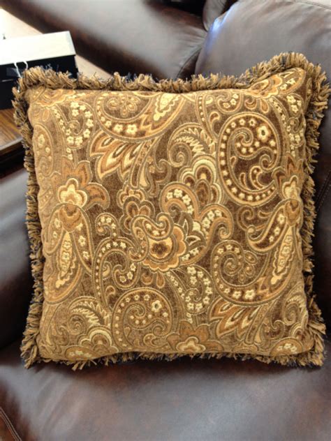 paisley brown patterned throw pillow with fringe throw pillows patterned throw pillows